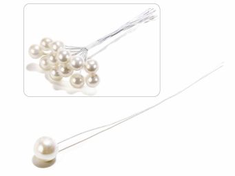 Perla avorio lucida con gambo modellabile