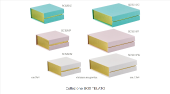 Scatola quadrata degustazione chiusura magnetica