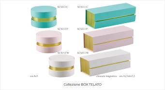 Scatola degustazione tonda o rettangolare chiusura Magnetica